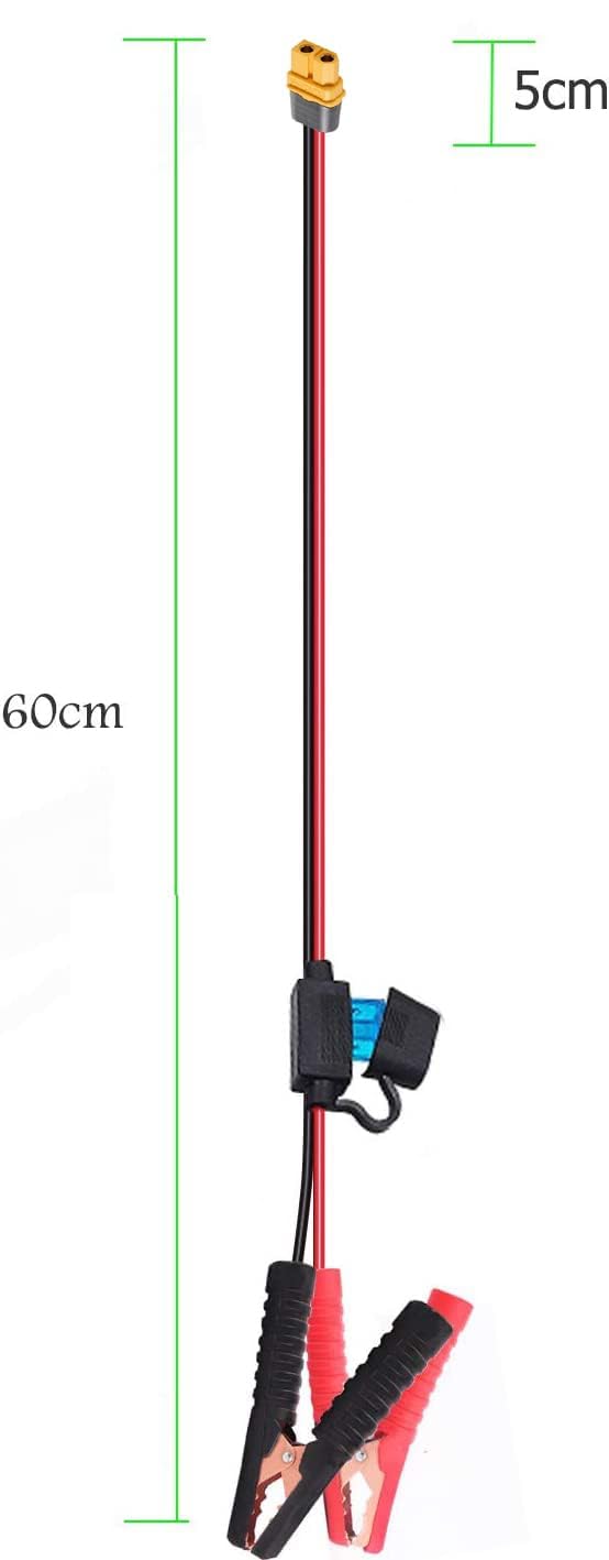 YETOR 10AWG Alligator Clips XT60 Quick Release Adapter to Alligator Clips with 2FT Battery Alligator Clips Clamp to XT60 Extension Cord for Cars Motorcycles - Image 5
